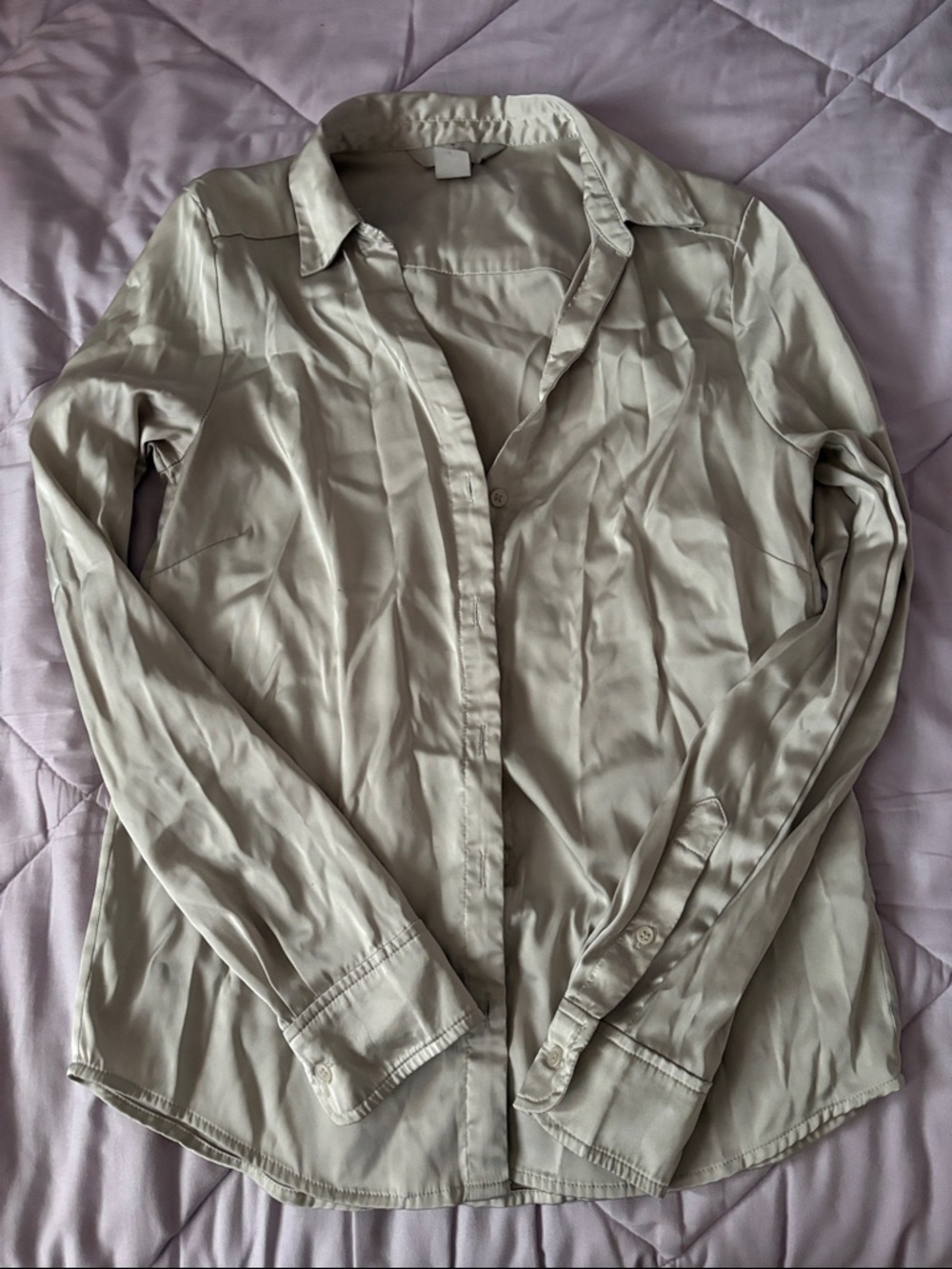 Light Beige Button-Up Shirt